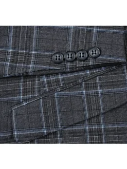 Men's Slim Fit Checked Suits