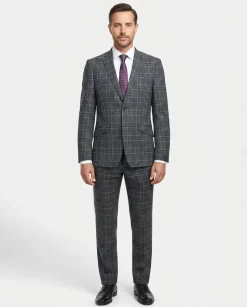 Men's Slim Fit Checked Suits