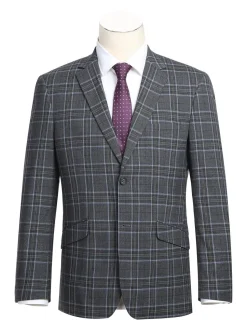 Men's Slim Fit Checked Suits
