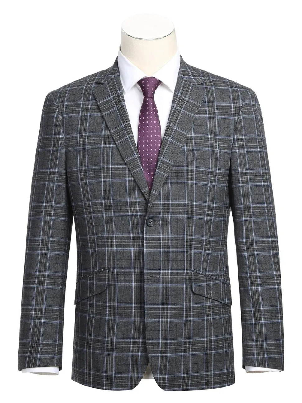 Men's Slim Fit Checked Suits