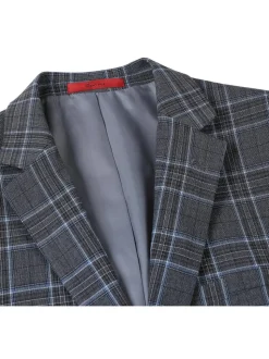 Men's Slim Fit Checked Suits