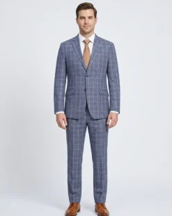 Men's Slim Fit Checked Suits