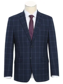Men's Slim Fit Checked Suits