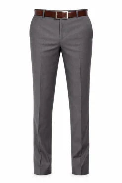 Mens Slim Fit Medium Gray Two Button 100% Wool Suit