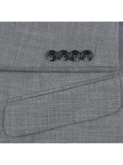 Men's Slim Fit Notch Lapels Gray Solid Suits