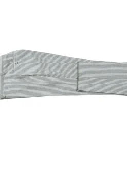 Men's Slim Fit Notch Lapels Gray Stripe Cotton Suits