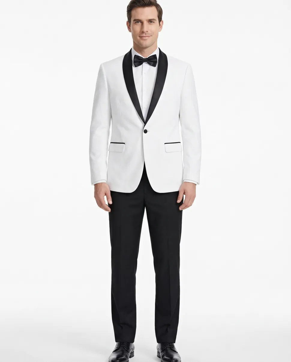 Men's Slim Fit 2-Piece Shawl Lapel Tuxedo Suit