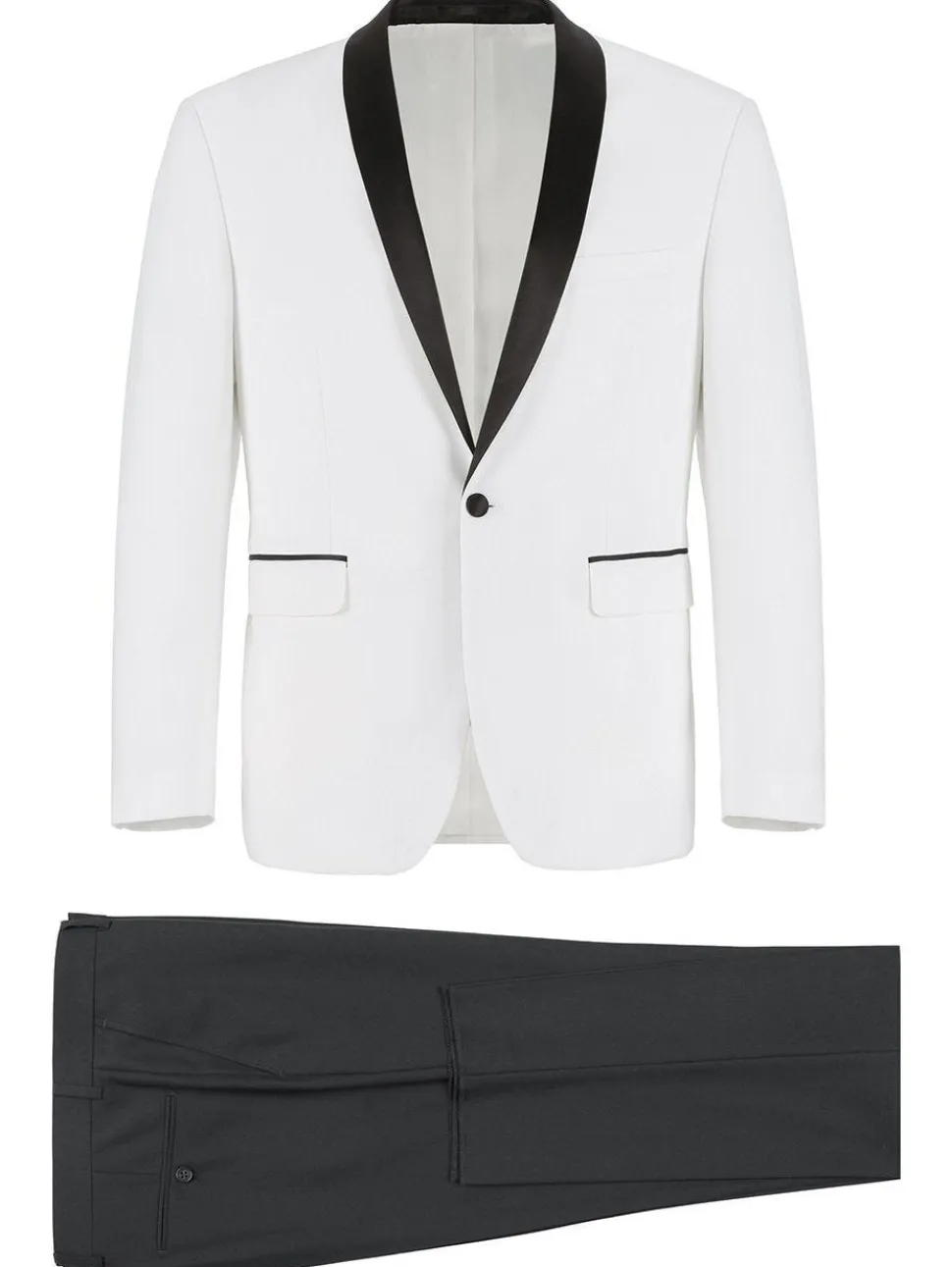 Men's Slim Fit 2-Piece Shawl Lapel Tuxedo Suit