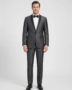 Men's Slim Fit 2-Piece Shawl Lapel Tuxedo Suit