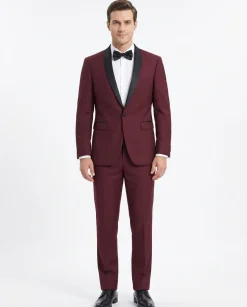 Men's Slim Fit 2-Piece Shawl Lapel Tuxedo Suit