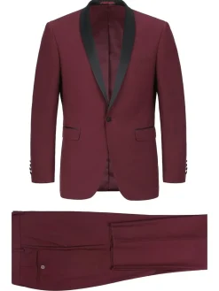 Men's Slim Fit 2-Piece Shawl Lapel Tuxedo Suit