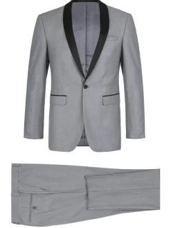 Men's Slim Fit 2-Piece Shawl Lapel Tuxedo Suit