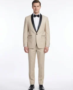 Men's Slim Fit 2-Piece Shawl Lapel Tuxedo Suit