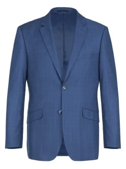 Men's Slim Fit 2-Piece Single Breasted Check Suit