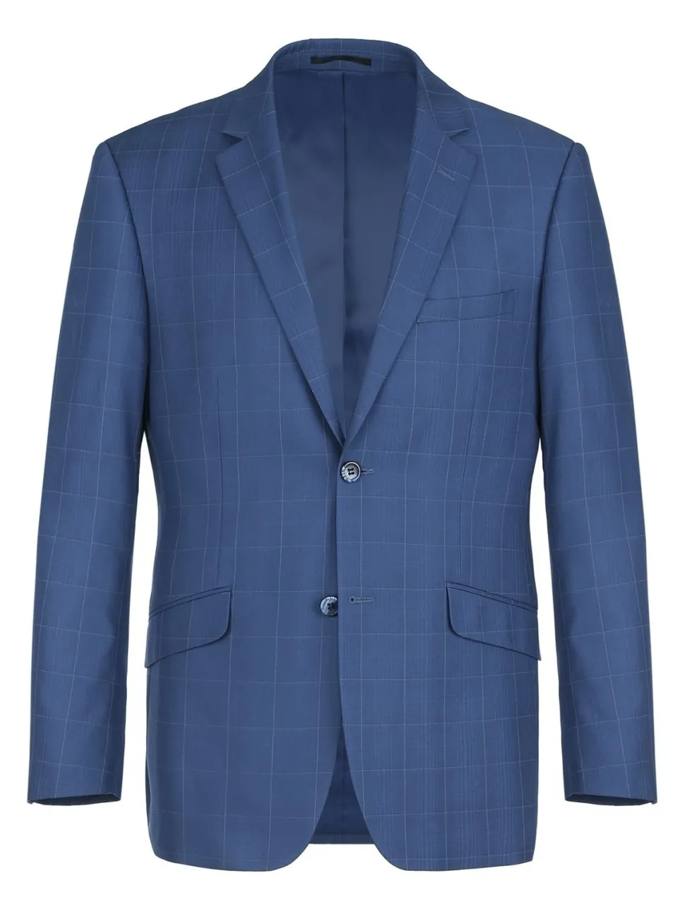 Men's Slim Fit 2-Piece Single Breasted Check Suit