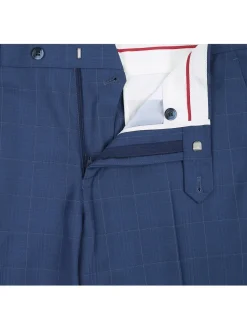 Men's Slim Fit 2-Piece Single Breasted Check Suit