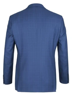 Men's Slim Fit 2-Piece Single Breasted Check Suit