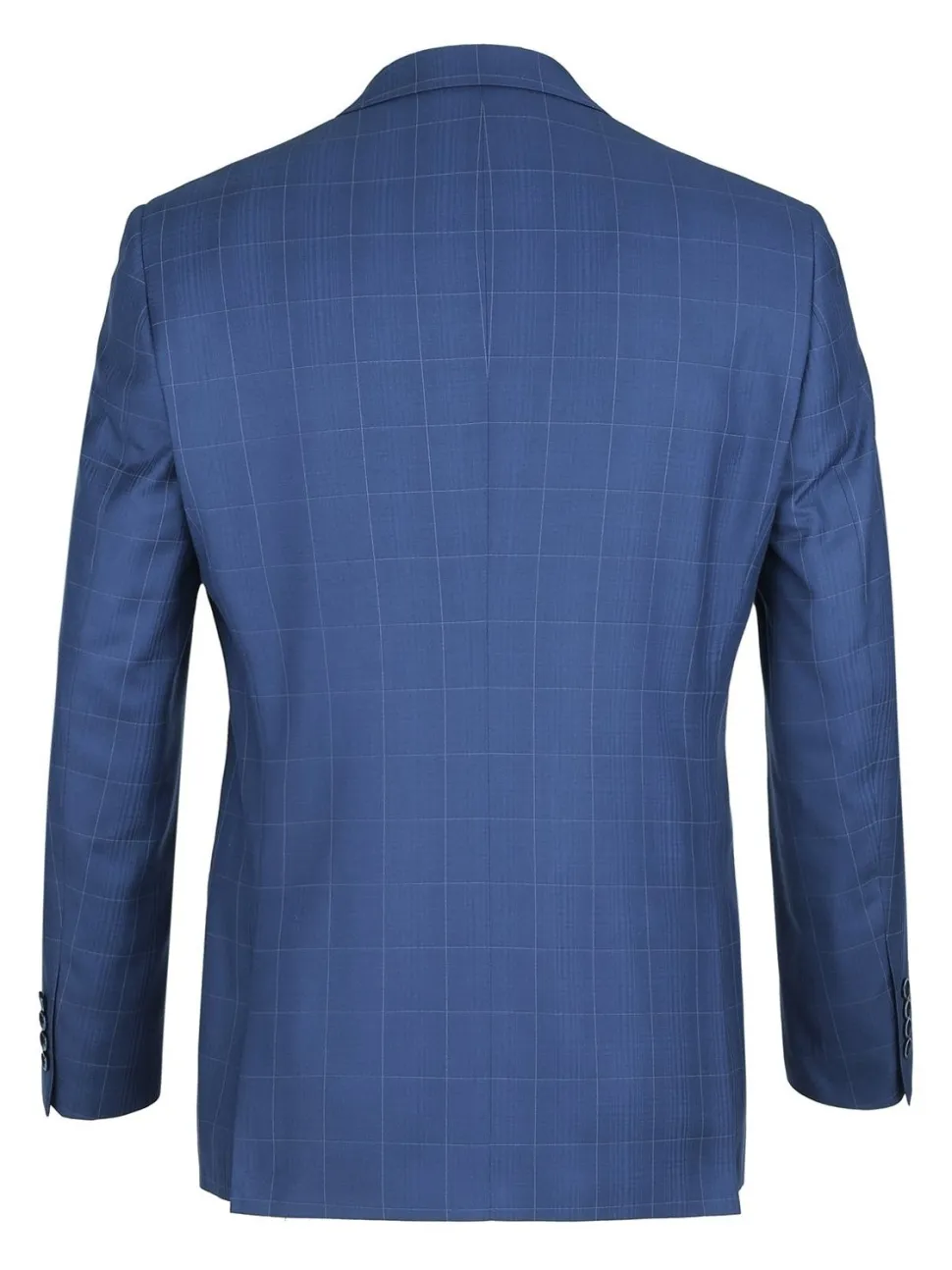 Men's Slim Fit 2-Piece Single Breasted Check Suit
