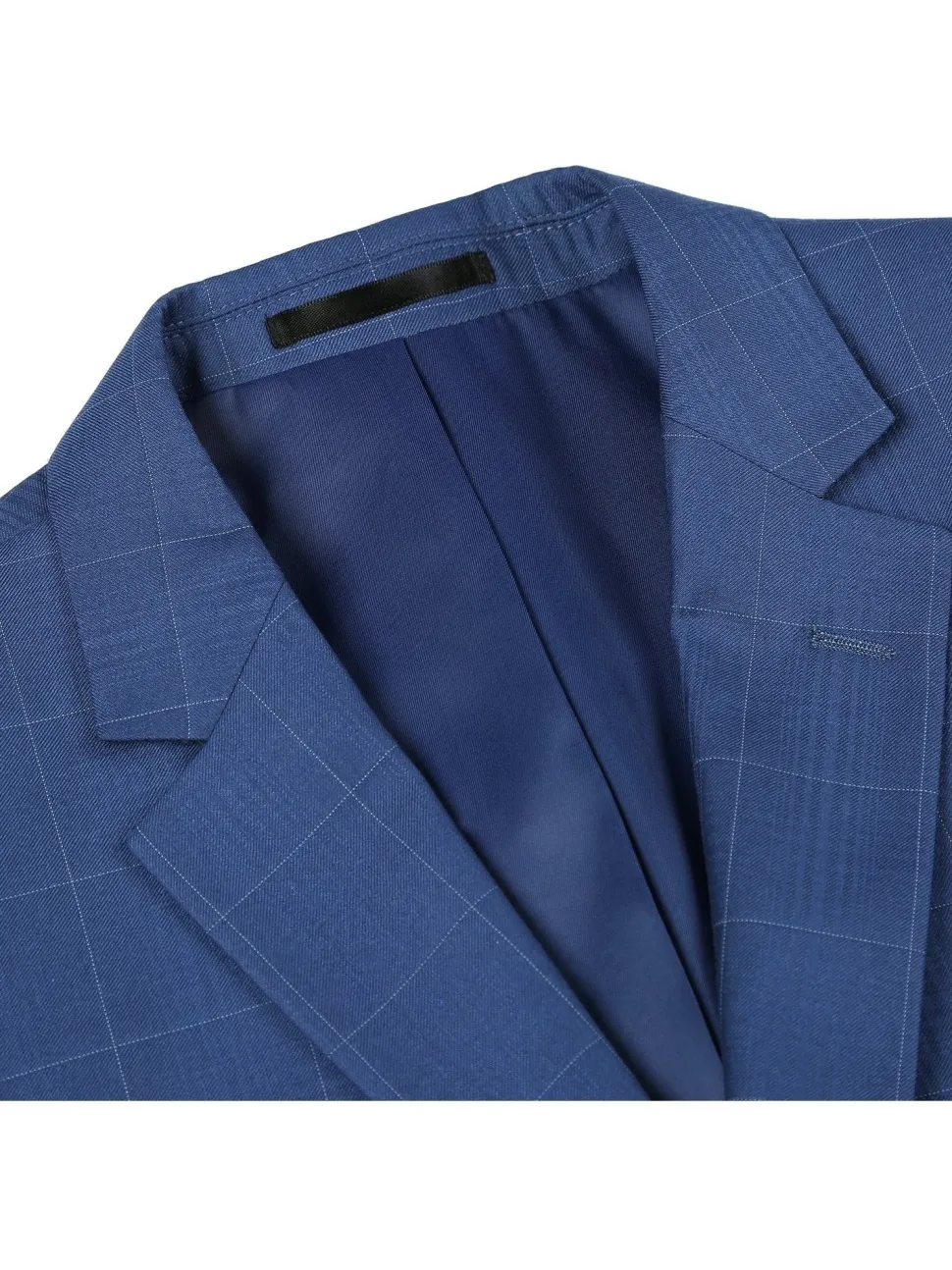Men's Slim Fit 2-Piece Single Breasted Check Suit