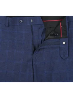 Men's Slim Fit 2-Piece Single Breasted Check Suit