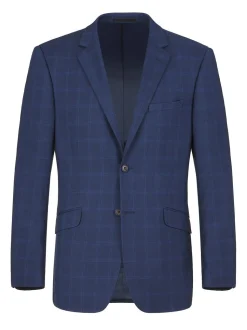 Men's Slim Fit 2-Piece Single Breasted Check Suit