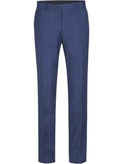 Men's Slim Fit 2-Piece Single Breasted Check Suit