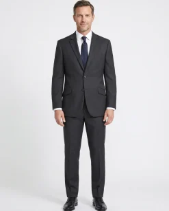 Men's Slim Fit Solid Stretch 2-Piece Suit
