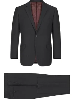 Men's Slim Fit Solid Stretch 2-Piece Suit