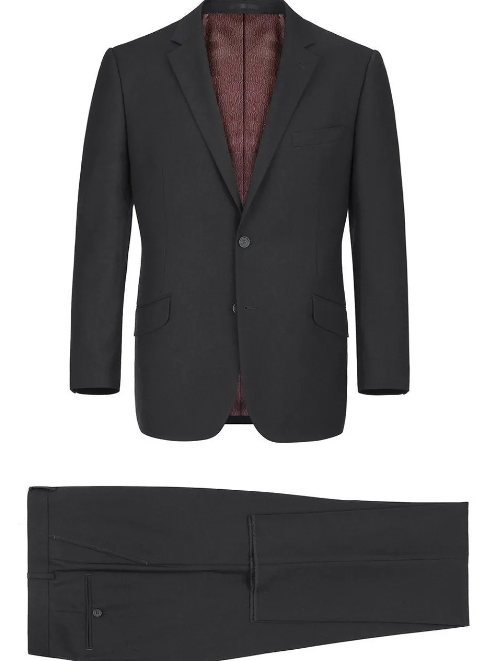 Men's Slim Fit Solid Stretch 2-Piece Suit