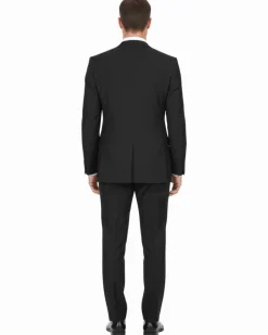 Men's Slim Fit Solid Stretch 2-Piece Suit