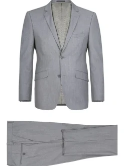 Men's Slim Fit Solid Stretch 2-Piece Suit