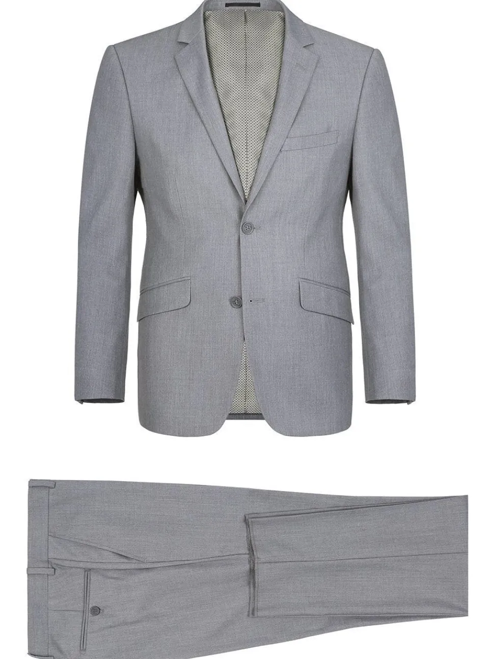 Men's Slim Fit Solid Stretch 2-Piece Suit