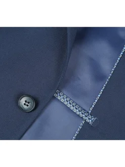 Men's Slim Fit Solid Stretch Suit