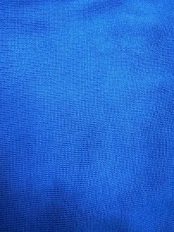 Men's Solid Royal Blue Pullover Cotton Blend Turtleneck Sweater