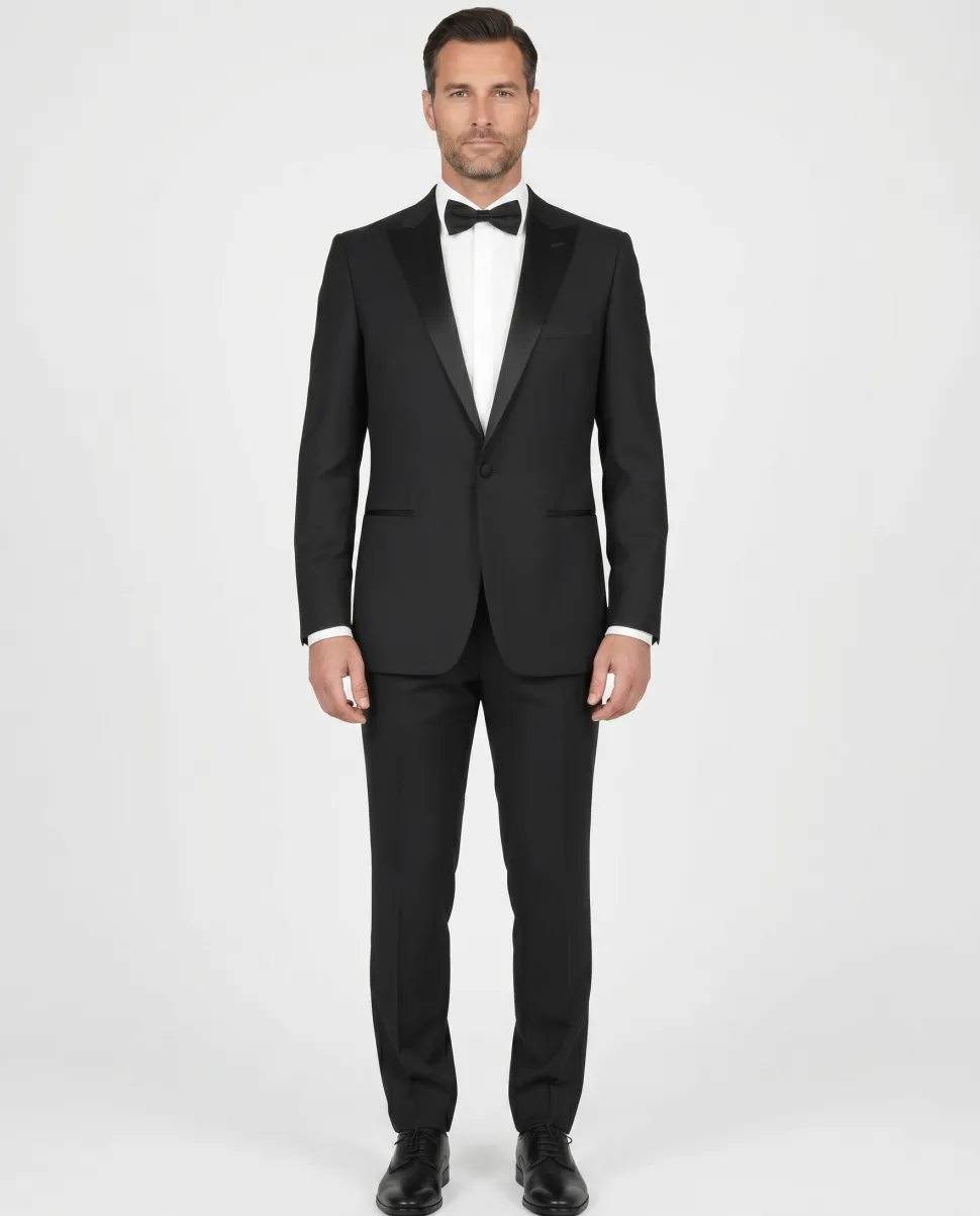 Men's Two Button Peak Lapel Tuxedo Suit