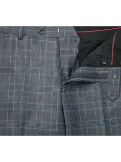 Men's Two Piece Classic Fit Windowpane Check Suit