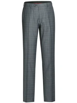 Men's Two Piece Classic Fit Windowpane Check Suit