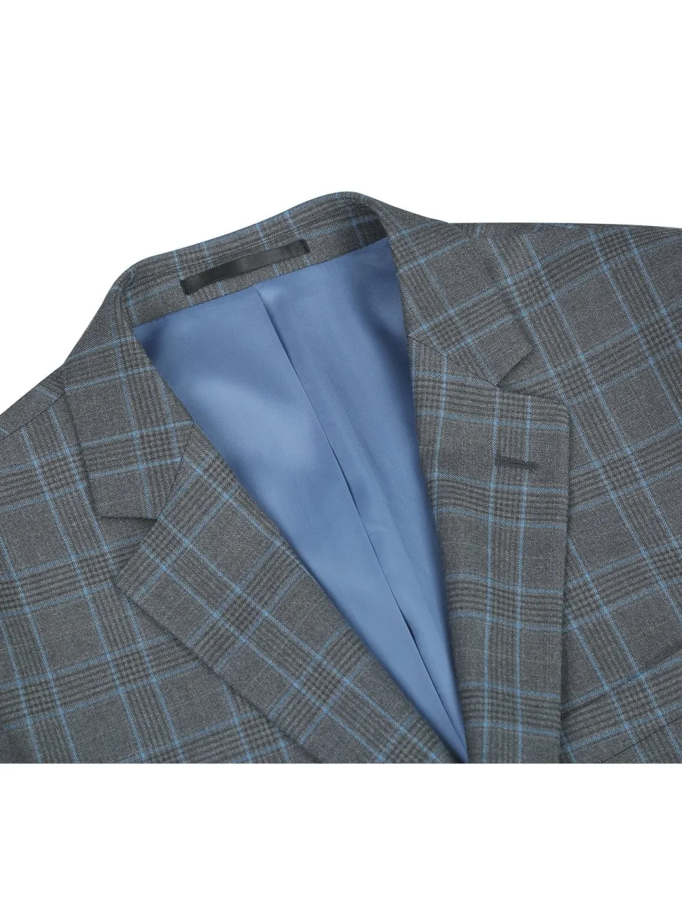 Men's Two Piece Classic Fit Windowpane Check Suit