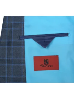 Men's Two Piece Classic Fit Windowpane Check Suit