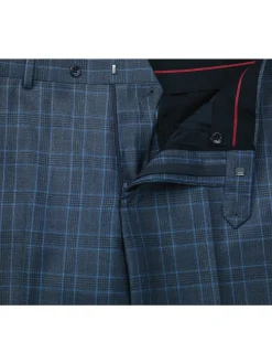 Men's Two Piece Classic Fit Windowpane Check Suit