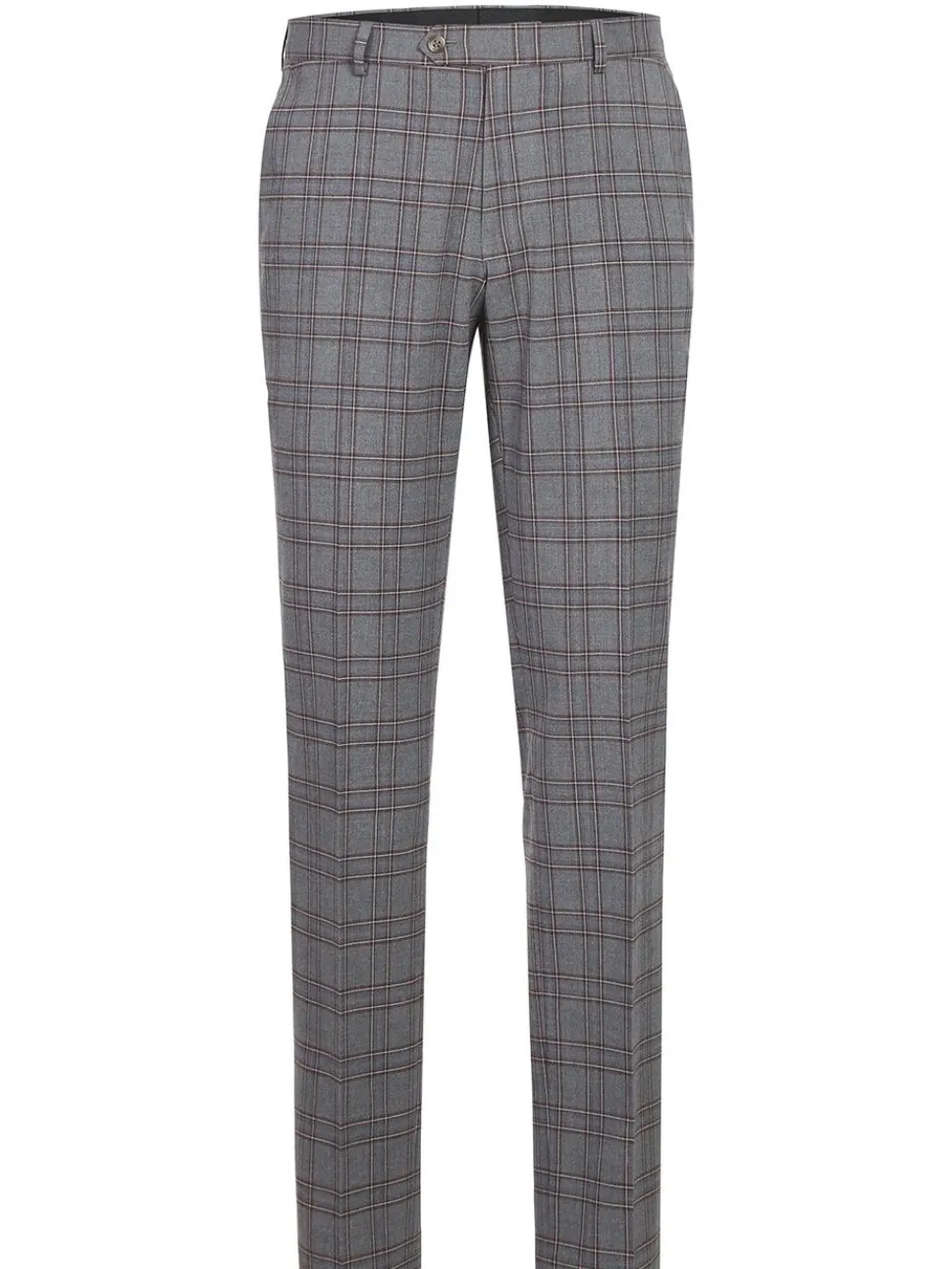 Men's Two Piece Slim Fit Stretch Windowpane Check Suit