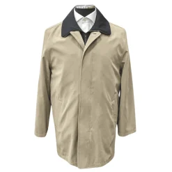 Men's Water-Proof Iconic Taupe Raincoat Jacket With Removable Liner