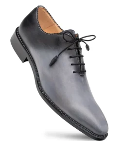 Mezlan Barbaro Two-Tone Grey Black Oxford Dress Shoes