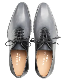 Mezlan Barbaro Two-Tone Grey Black Oxford Dress Shoes