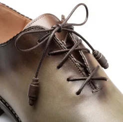 Mezlan Barbaro Two-Tone Olive Mocha Oxford Dress Shoes