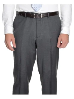 Modern Fit Solid Gray Wool Suit