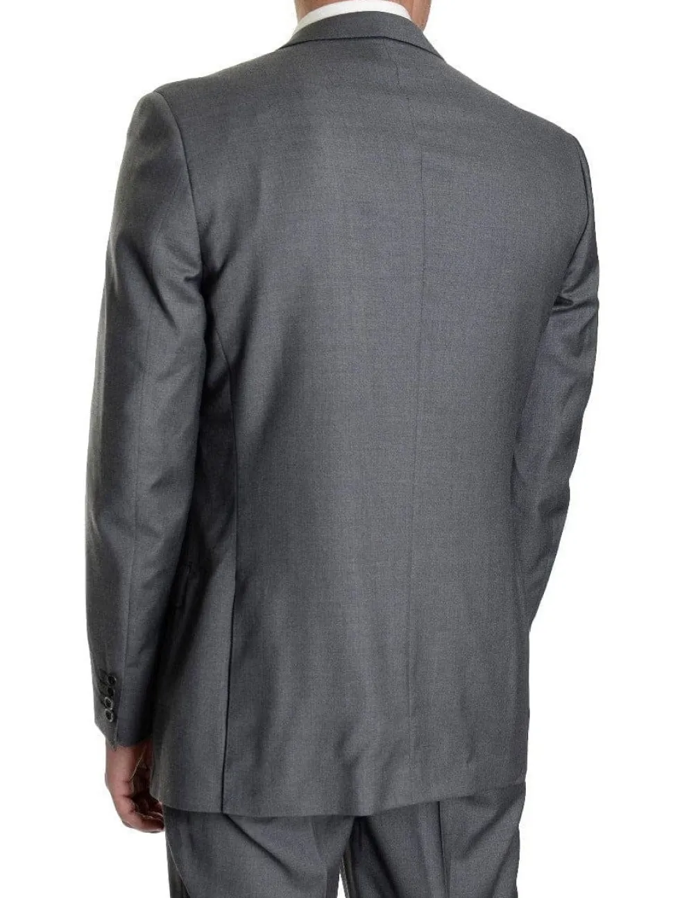 Modern Fit Solid Gray Wool Suit