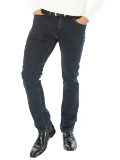 Montreux Mens Slim Fit Navy Blue 5 Pocket Stretch Jeans