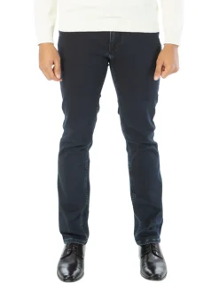 Montreux Mens Slim Fit Navy Blue 5 Pocket Stretch Jeans