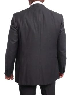 Napoli Classic Fit Charcoal Gray Birdseye Half Canvassed Marzotto Wool Suit